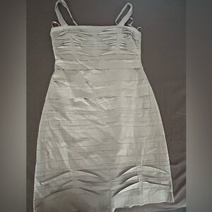 BcbgMaxazria S 8 Taupe brown Dress Sheath Tiered Cocktail Formal dresss